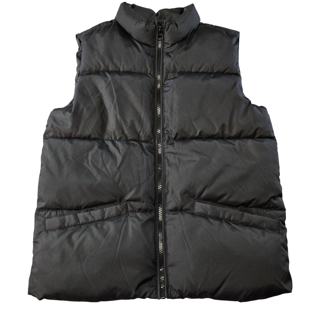 Old Navy Vest L (10-12)‎ Black Puffer Insulated Quilted Unisex Kids Winter